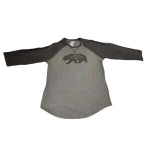 The North Face California Bear Black and Gray Jersey Tee Men's Medium